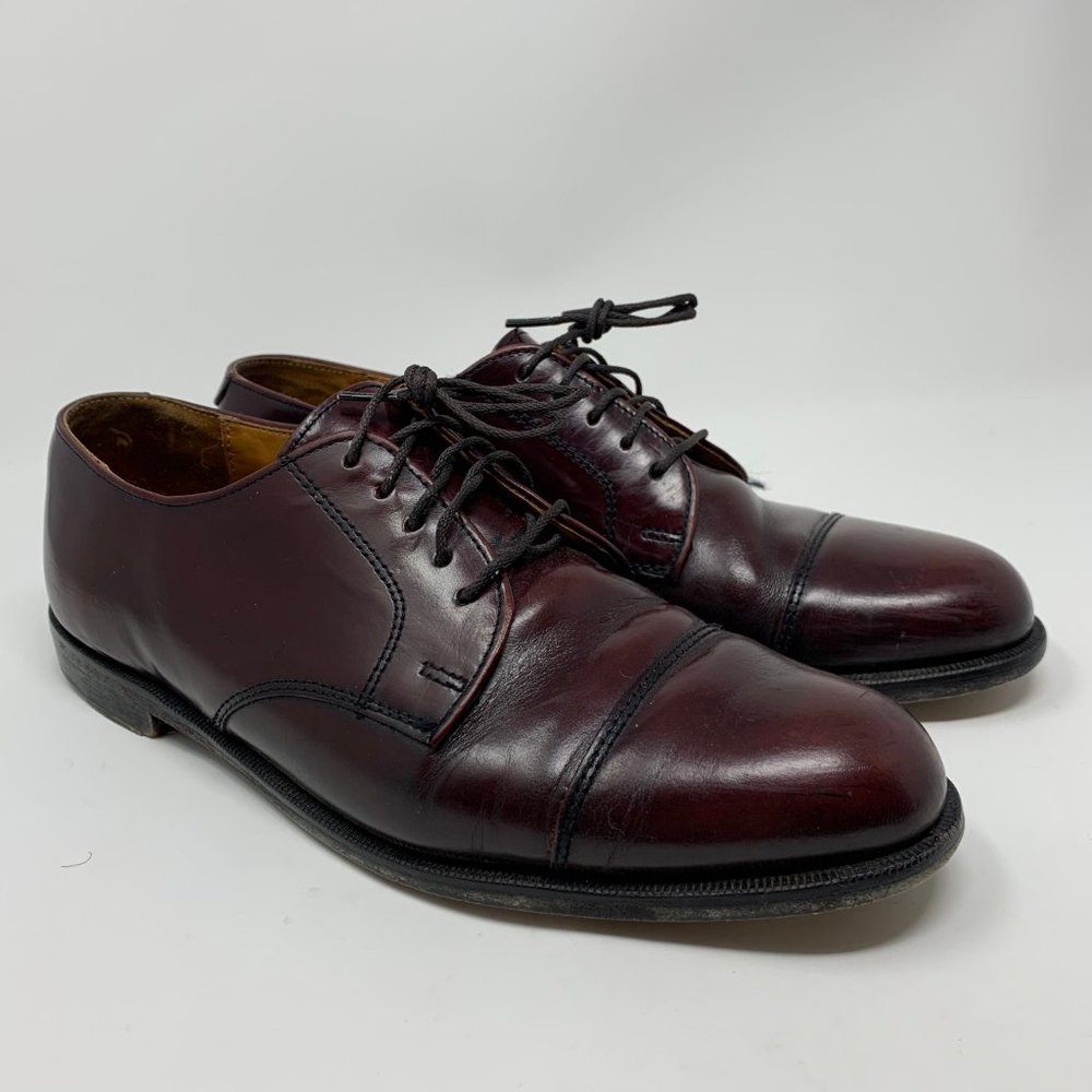 Cole Haan Cap Toe Mens Oxford Shoes Burgandy - Picture 5 of 7